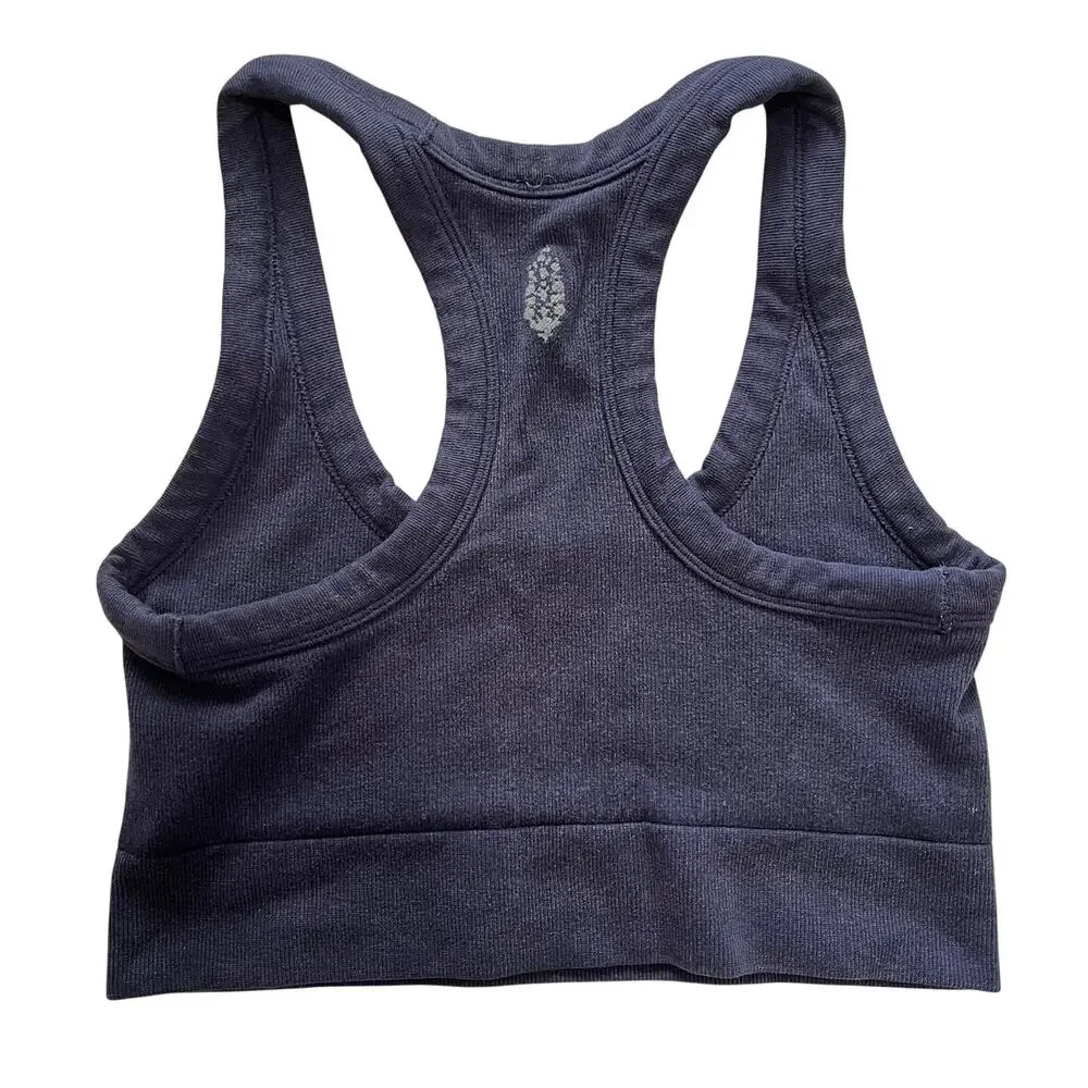 Free People Movement Go To Sports Bra - M / L - Washed Navy